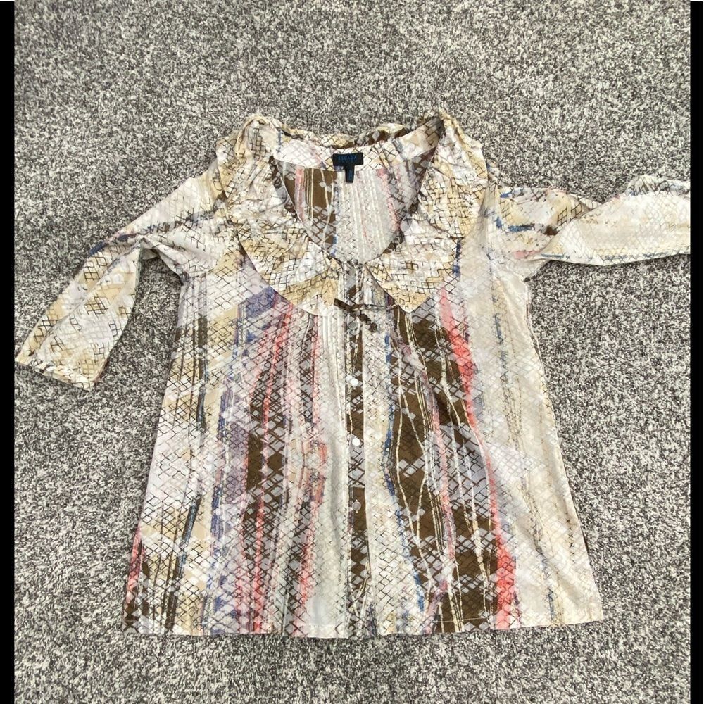 ESCADA SPORT - 100% COTTON SUMMERTIME BLOUSE. SIZE 38. EXCELLENT CONDITION !!B22 - Picture 11 of 16